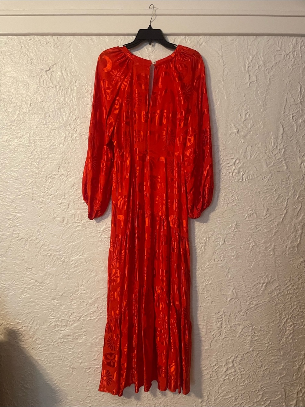Farm Rio Long-Sleeve V-Neck Jacquard Maxi Dress - Picture 5 of 6